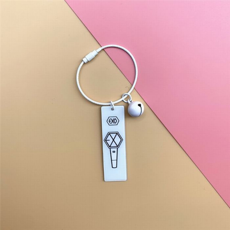 EXO Acrylic with bell Keychain pendant 2.5X6CM 9G price for 5 pcs