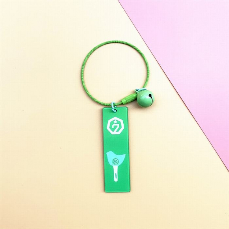 GOT7 Acrylic with bell Keychain pendant 2.5X6CM 9G price for 5 pcs