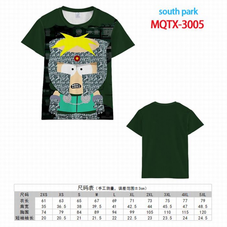 South Park Full color printed short sleeve t-shirt 10 sizes from XXS to 5XL MQTX-3005