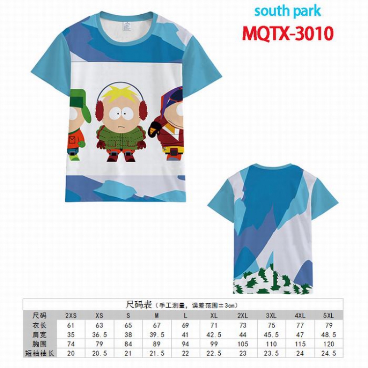 South Park Full color printed short sleeve t-shirt 10 sizes from XXS to 5XL MQTX-3010