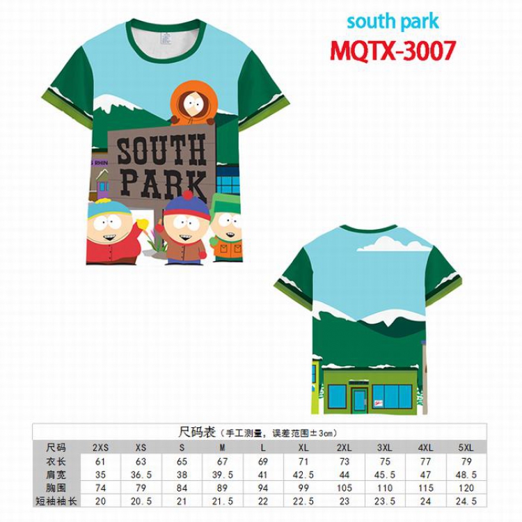 South Park Full color printed short sleeve t-shirt 10 sizes from XXS to 5XL MQTX-3007
