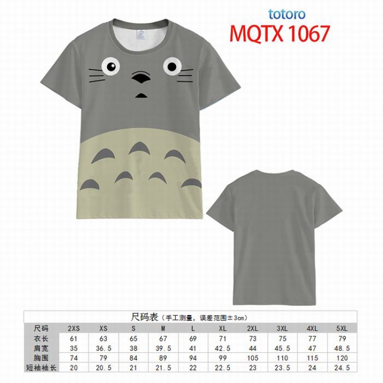 TOTORO Full color printed short sleeve t-shirt 10 sizes from XXS to 5XL MQTX-1067