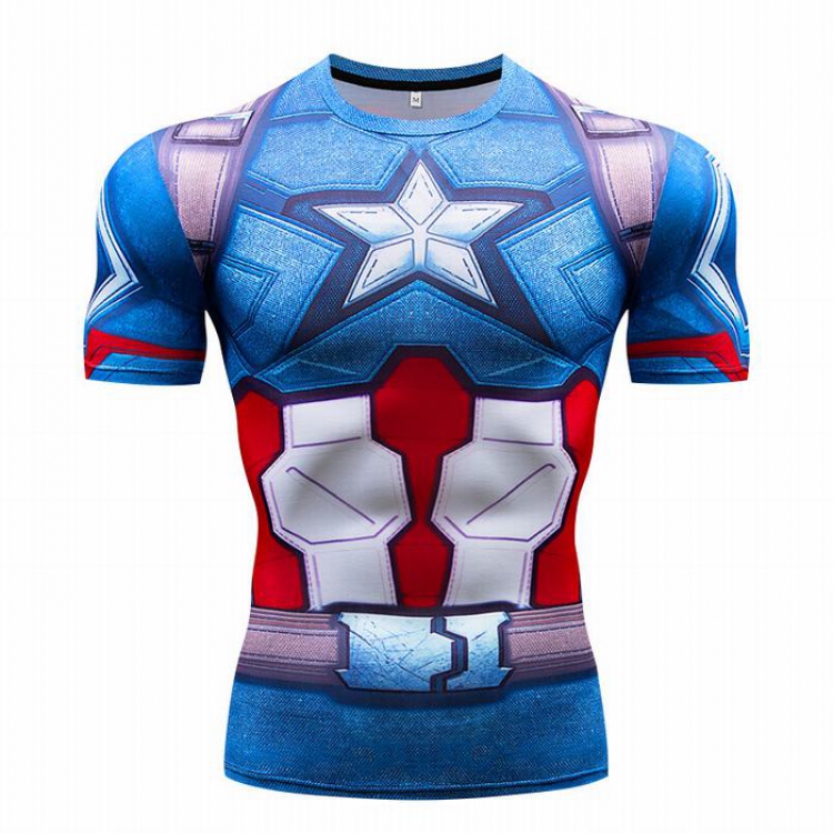 The avengers allianc Tights speed drying short-sleeved T-shirt price for 2 pcs 7 sizes from S to 4XL