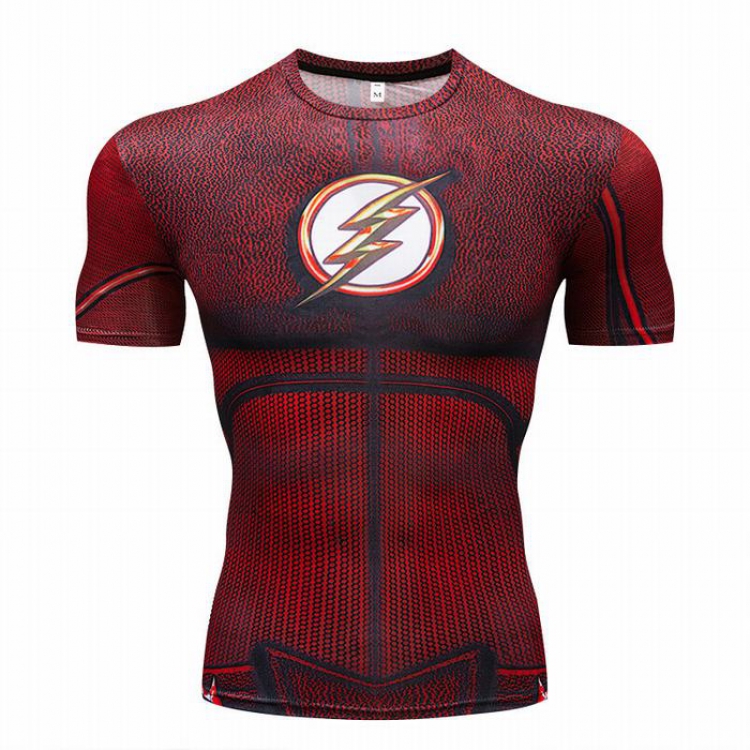 Justice League Tights speed drying short-sleeved T-shirt price for 2 pcs 7 sizes from S to 4XL