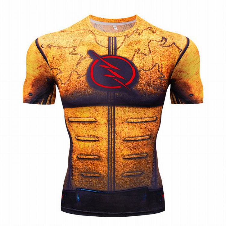 Justice League Tights speed drying short-sleeved T-shirt price for 2 pcs 7 sizes from S to 4XL