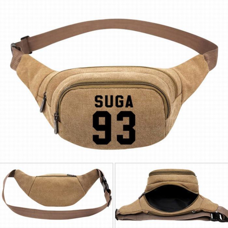 BTS Leisure outdoor sports Canvas purse pocket  chest bag 27X5X14CM