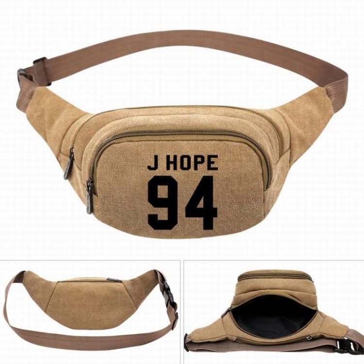 BTS Leisure outdoor sports Canvas purse pocket  chest bag 27X5X14CM