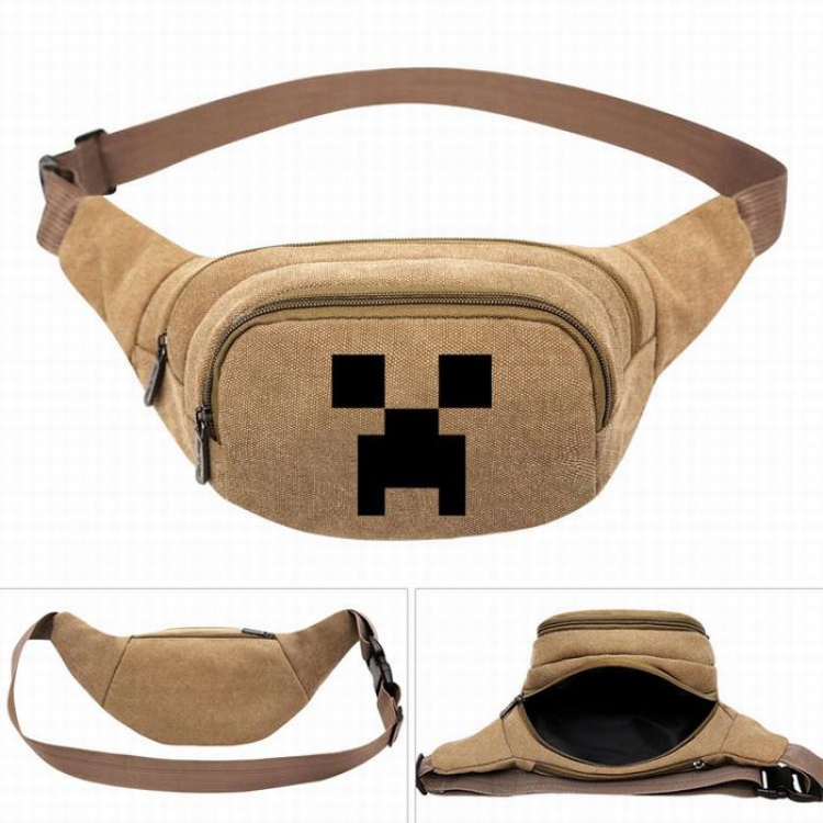 Minecraft Leisure outdoor sports Canvas purse pocket  chest bag 27X5X14CM