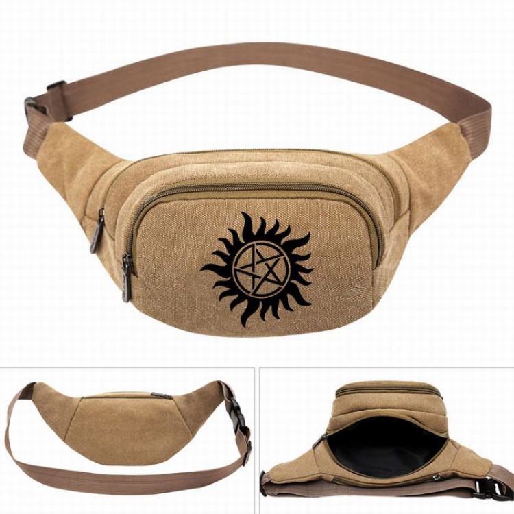 Supernatural Leisure outdoor sports Canvas purse pocket  chest bag 27X5X14CM