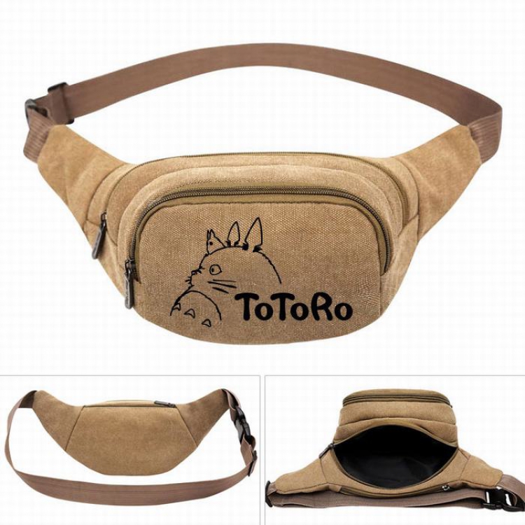 TOTORO Leisure outdoor sports Canvas purse pocket  chest bag 27X5X14CM