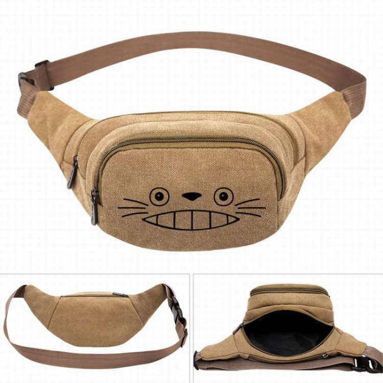 TOTORO Leisure outdoor sports Canvas purse pocket  chest bag 27X5X14CM