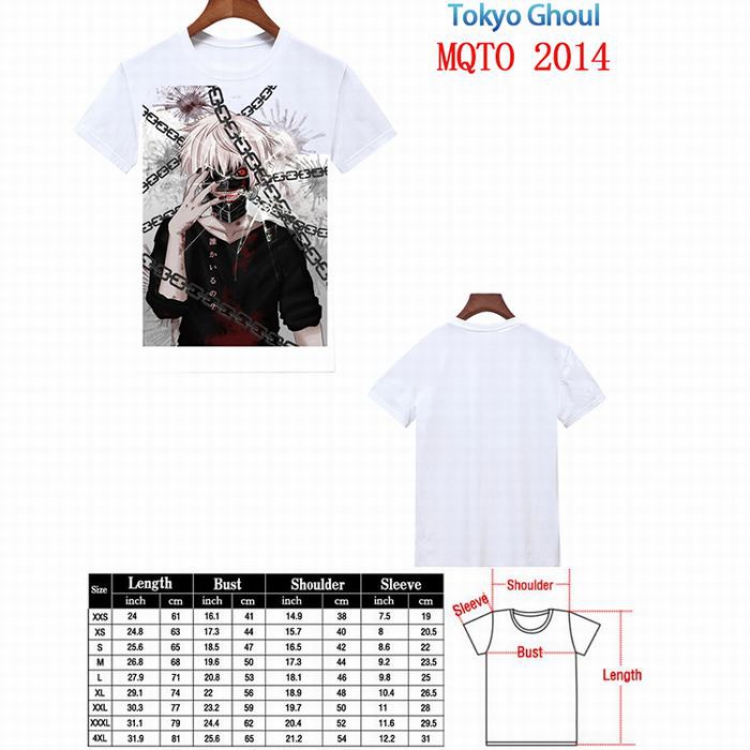 Tokyo Ghoul Full color printed short sleeve t-shirt 9 sizes from XXS to 4XL MQTO-2014
