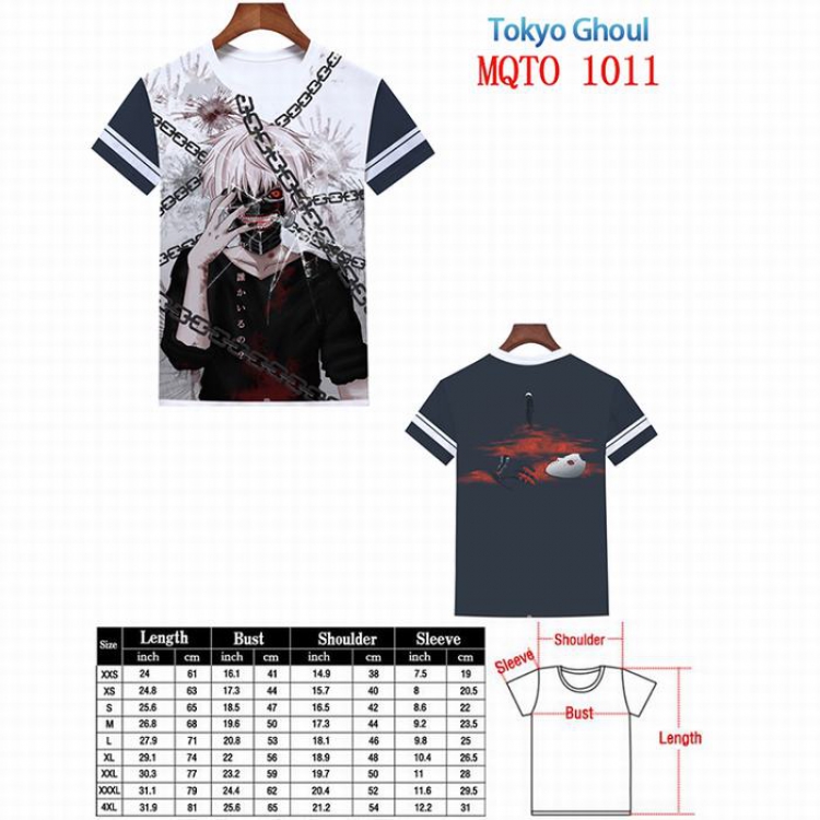Tokyo Ghoul Full color printed short sleeve t-shirt 9 sizes from XXS to 4XL MQTO-1011