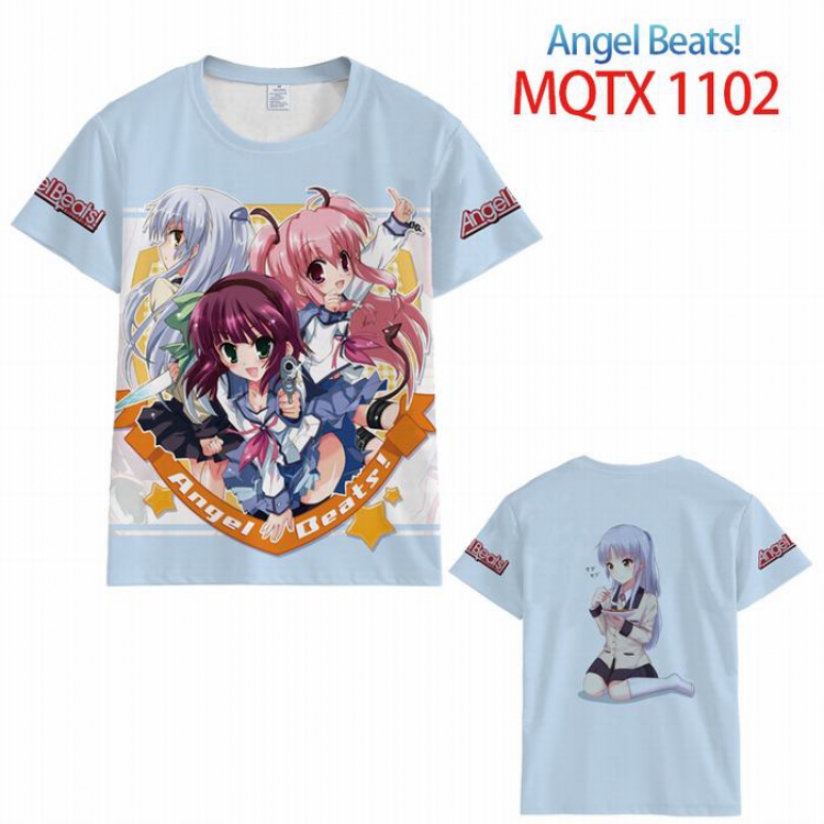 Angel Beats! Full color printed short sleeve t-shirt 10 sizes from XXS to 5XL MQTX-1102