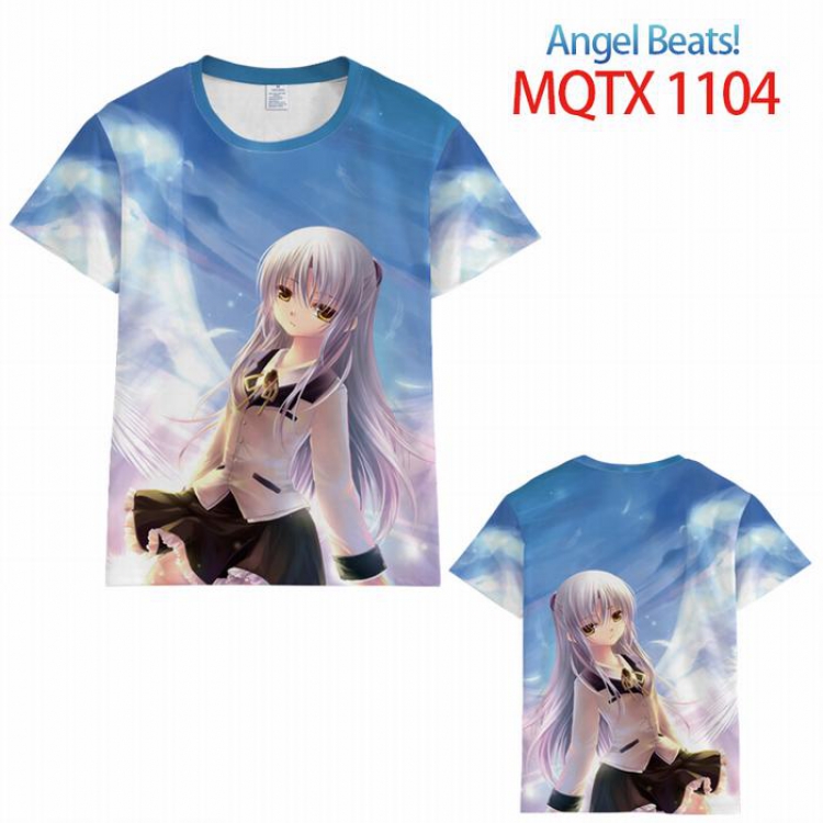 Angel Beats! Full color printed short sleeve t-shirt 10 sizes from XXS to 5XL MQTX-1104