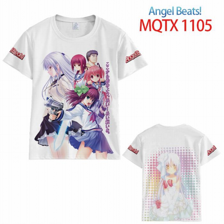 Angel Beats! Full color printed short sleeve t-shirt 10 sizes from XXS to 5XL MQTX-1105