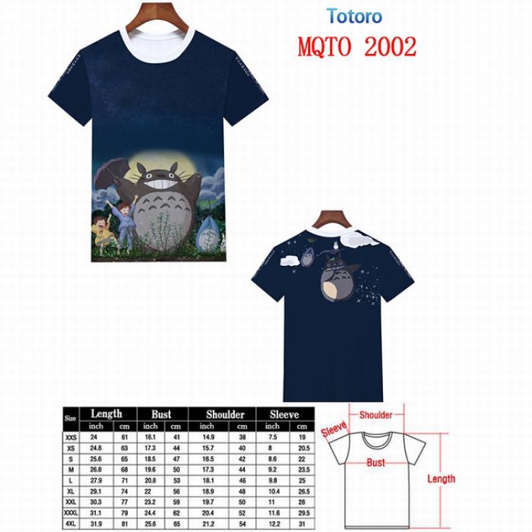 TOTORO Full color printed short sleeve t-shirt 9 sizes from XXS to 4XL MQTO-2002