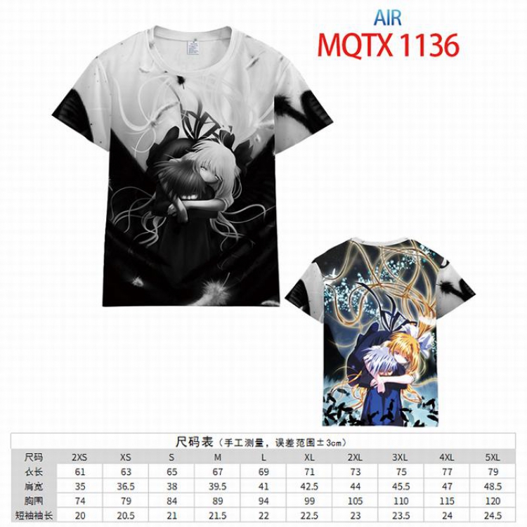 AIR Full color printed short sleeve t-shirt 10 sizes from XXS to 5XL MQTX-1136