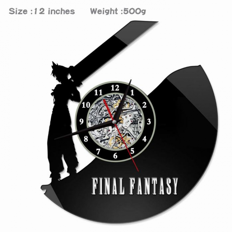 Final Fantasy Creative painting wall clocks and clocks PVC material No battery