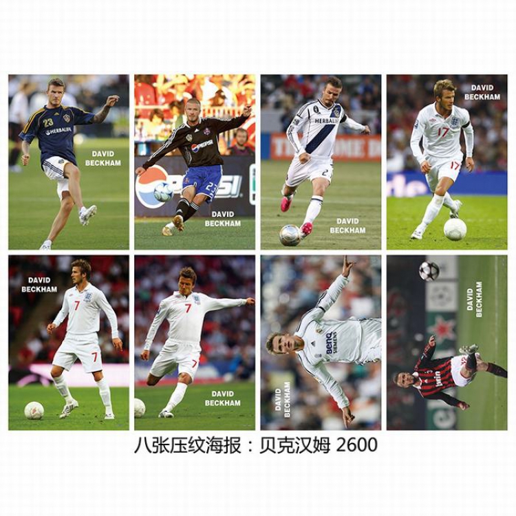 Football star Poster 42X29CM 8 pcs a set price for 5 sets