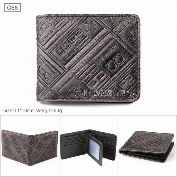 Nintendo Folded Embossed Short Leather Wallet Purse 11X10CM