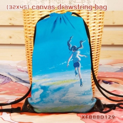 Cartoon anime Canvas backpack ...