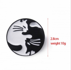 Black and white cat Alloy broo...