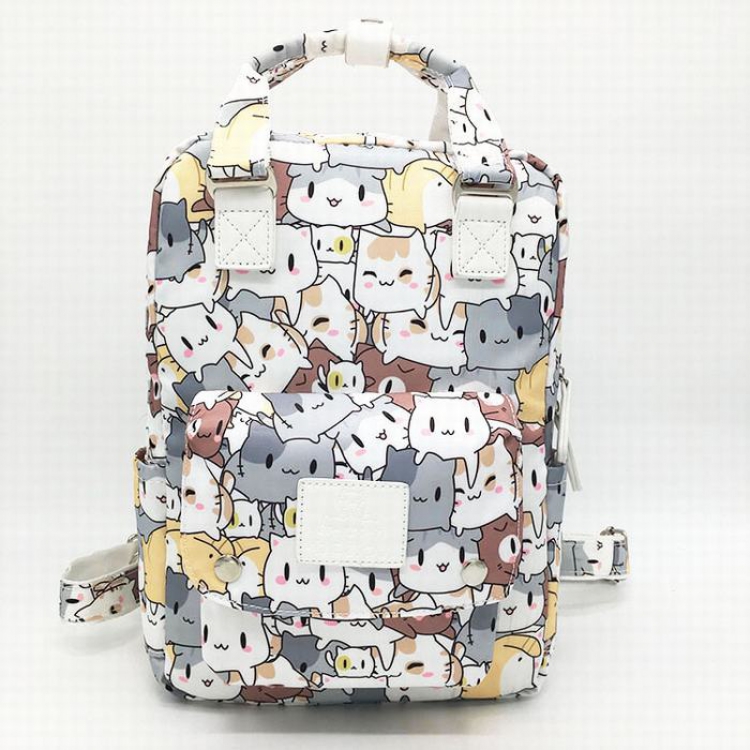 Cat backyard Anime Polyester thickened twill Backpack Hand bag backpack 28X10X34CM