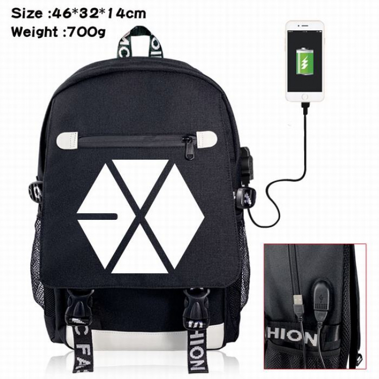 EXO Canvas Data line Backpack Bag