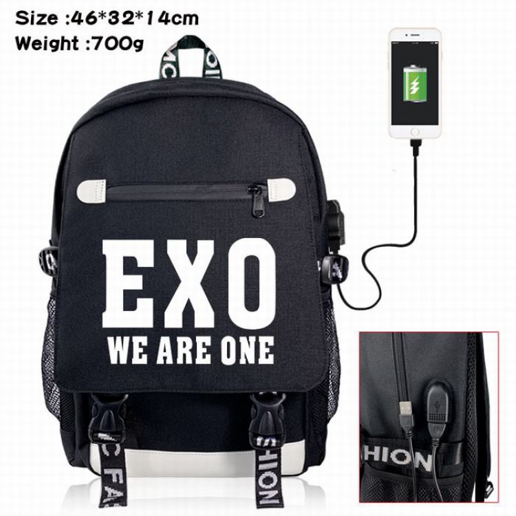 EXO Canvas Data line Backpack Bag