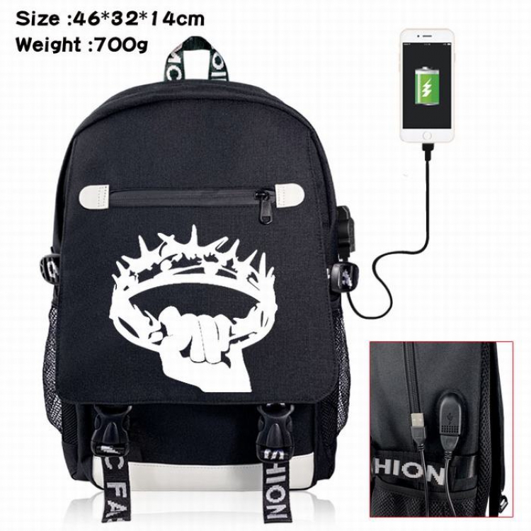 Game of Thrones Canvas Data line Backpack Bag