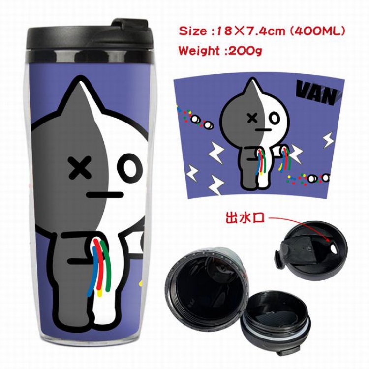 BTS BT21 Starbucks Leakproof Insulation cup Kettle 7.4X18CM 400ML