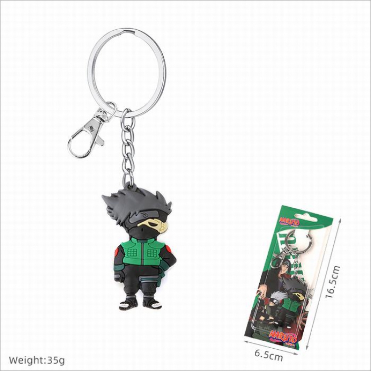 Naruto Double-sided soft rubber Keychain pendant price for 5 pcs