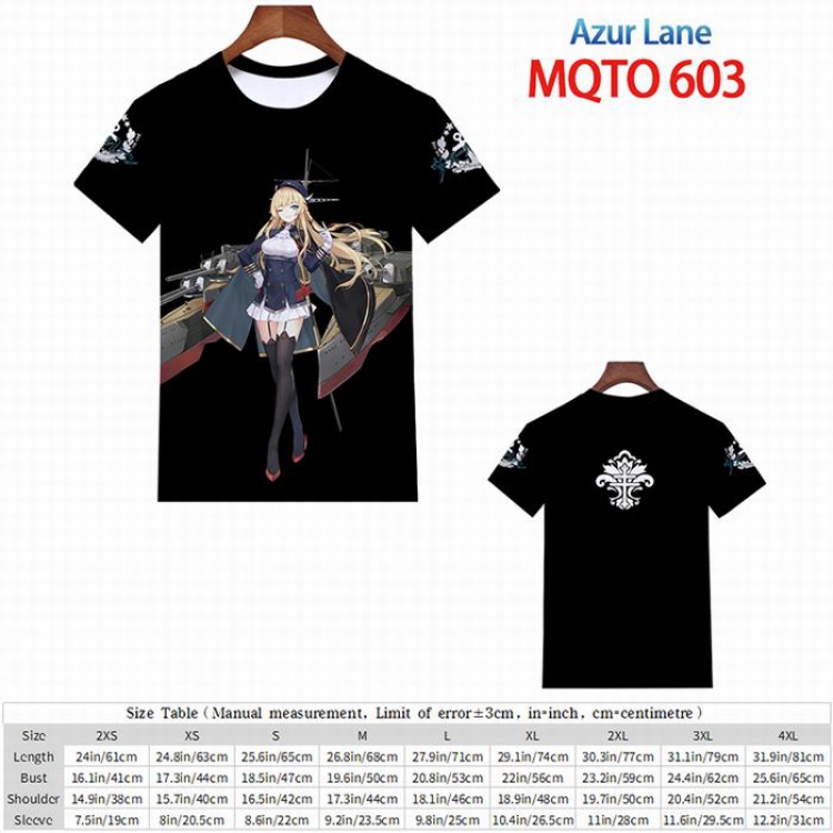 Azur Lane Full color short sleeve t-shirt 9 sizes from 2XS to 4XL MQTO-603