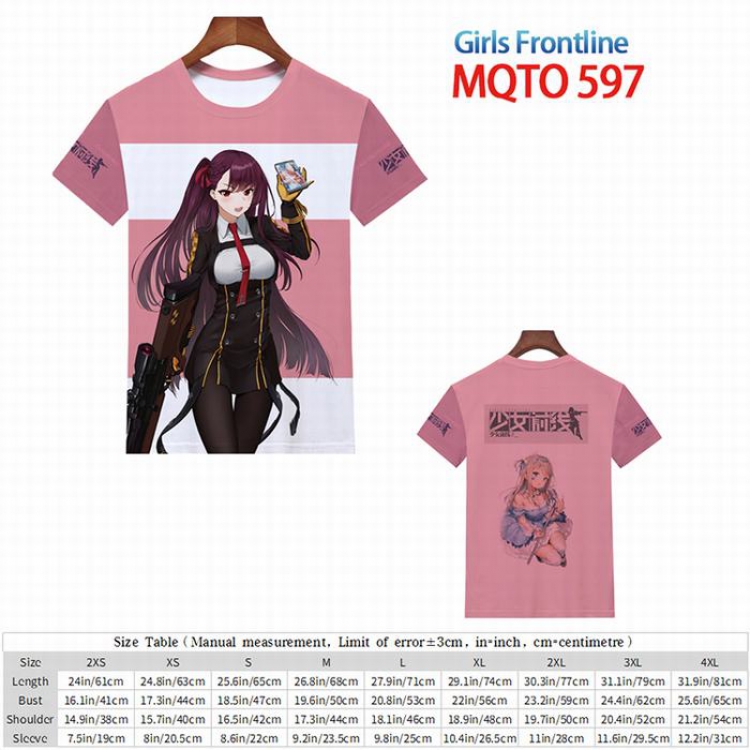 Girls Frontline  Full color short sleeve t-shirt 9 sizes from 2XS to 4XL MQTO-597