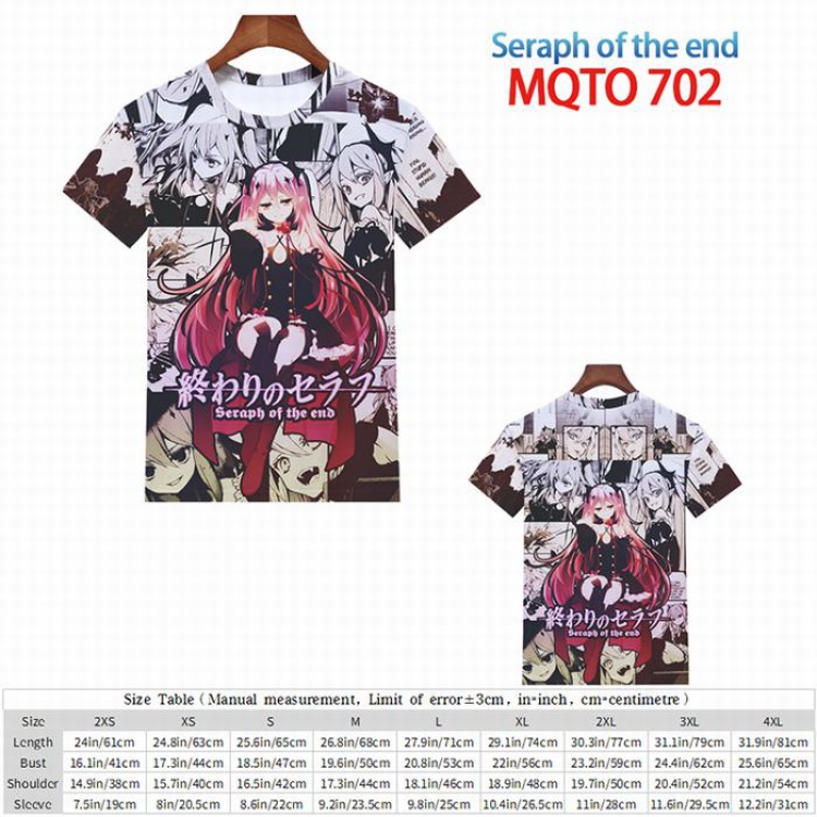 Seraph of the end full color short sleeve t-shirt 9 sizes from 2XS to 4XL MQTO-702