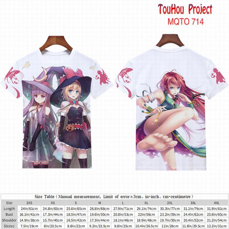 TouHou Project full color short sleeve t-shirt 9 sizes from 2XS to 4XL MQTO-714
