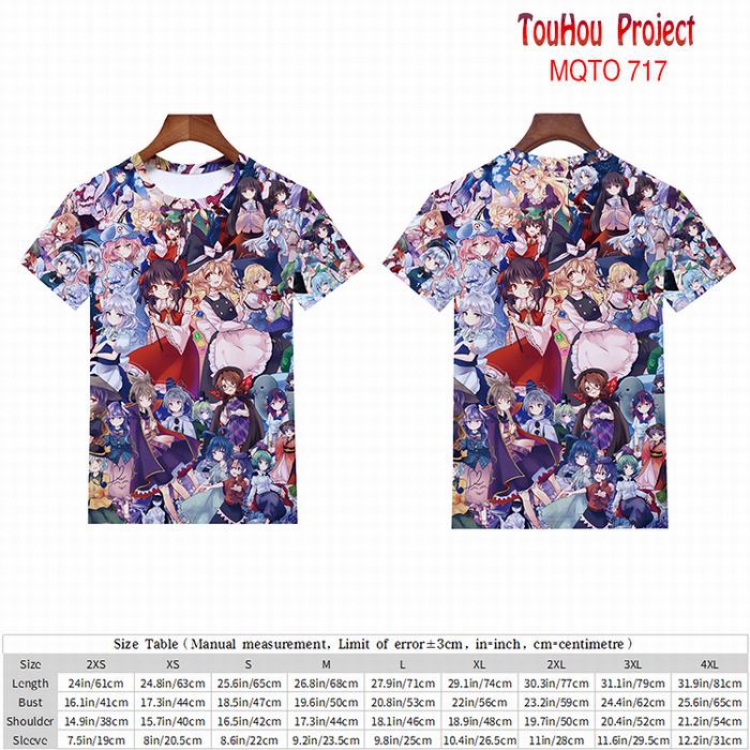 TouHou Project full color short sleeve t-shirt 9 sizes from 2XS to 4XL MQTO-717