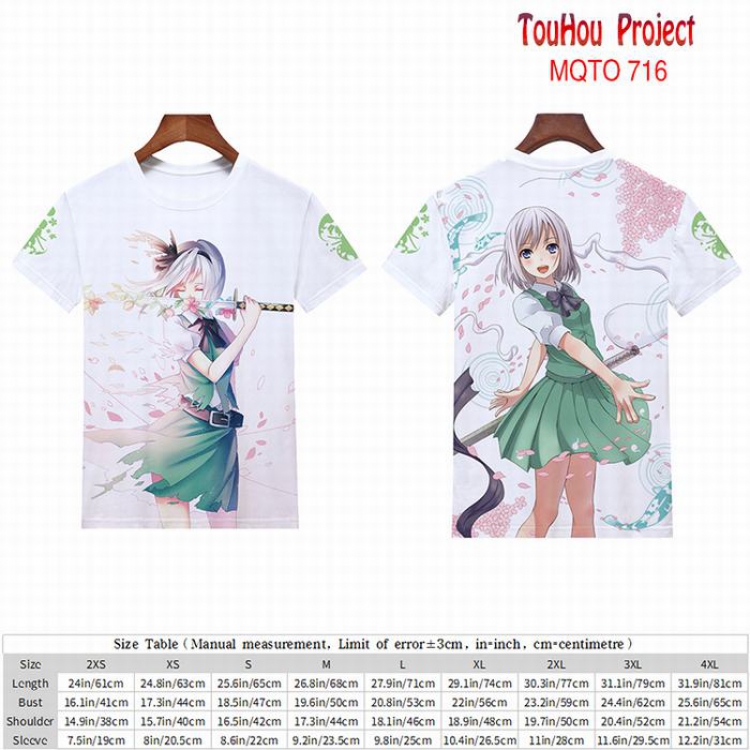 TouHou Project full color short sleeve t-shirt 9 sizes from 2XS to 4XL MQTO-716