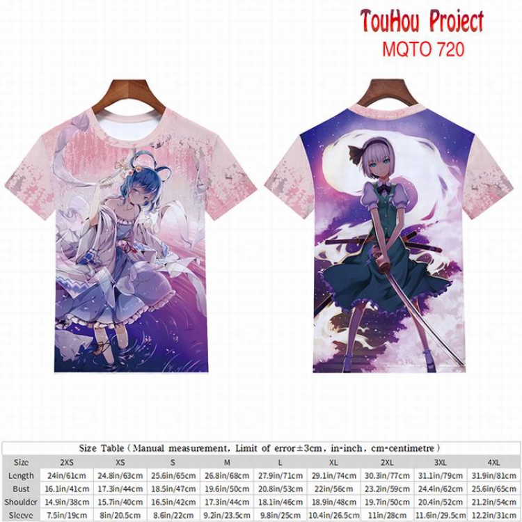 TouHou Project full color short sleeve t-shirt 9 sizes from 2XS to 4XL MQTO-720