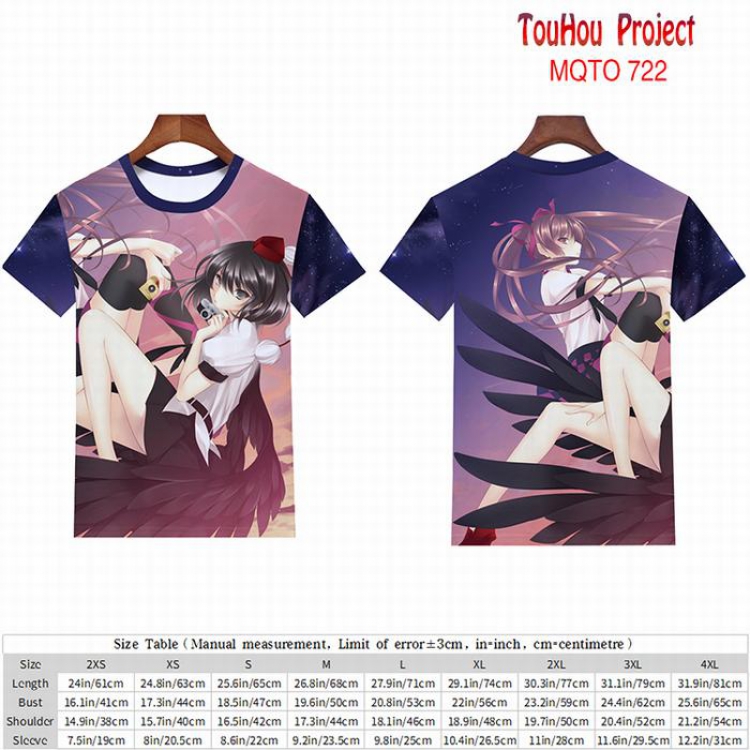 TouHou Project full color short sleeve t-shirt 9 sizes from 2XS to 4XL MQTO-722