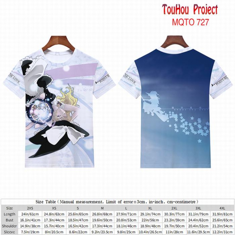 TouHou Project full color short sleeve t-shirt 9 sizes from 2XS to 4XL MQTO-727