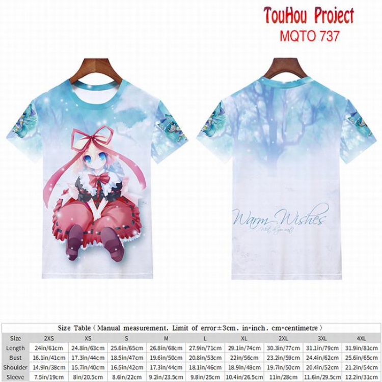 TouHou Project full color short sleeve t-shirt 9 sizes from 2XS to 4XL MQTO-737