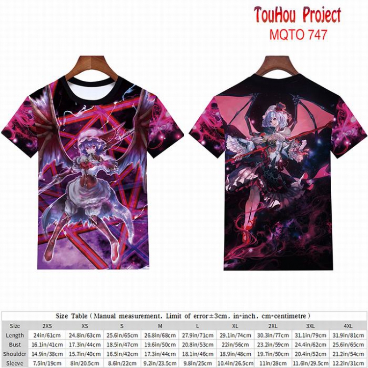 TouHou Project full color short sleeve t-shirt 9 sizes from 2XS to 4XL MQTO-747