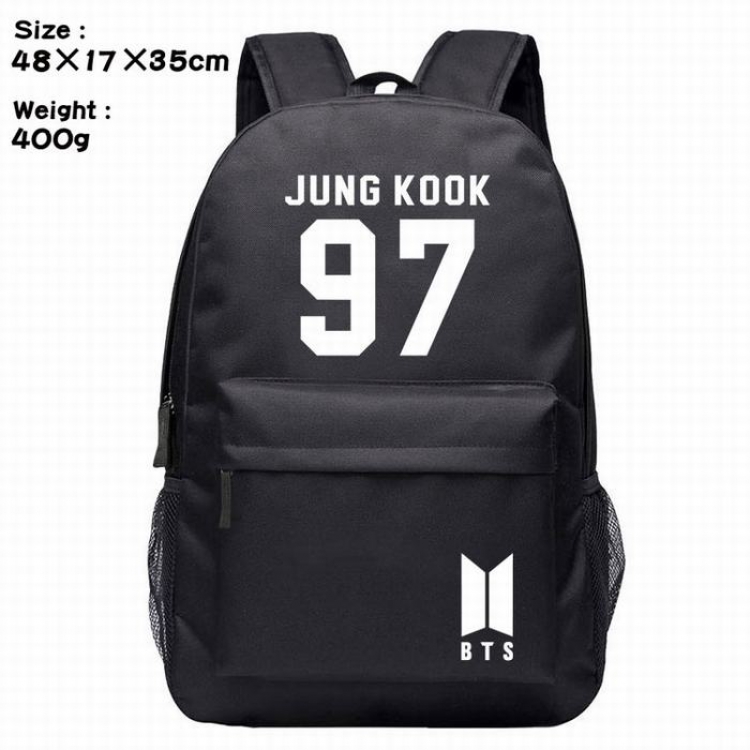 BTS-16 Silk screen polyester canvas backpack bag