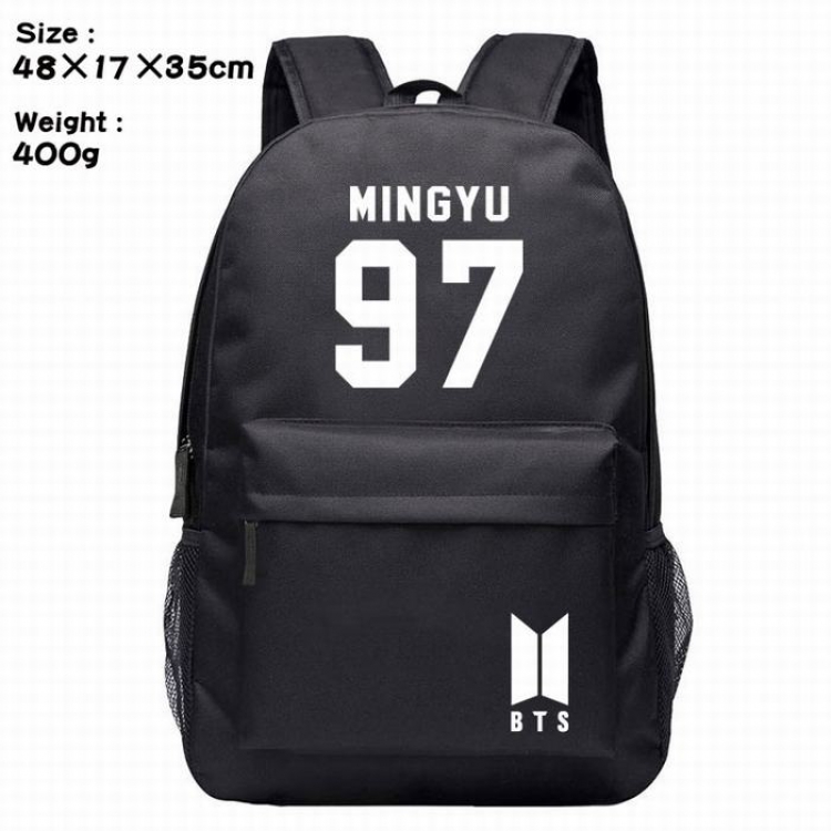 BTS-15 Silk screen polyester canvas backpack bag