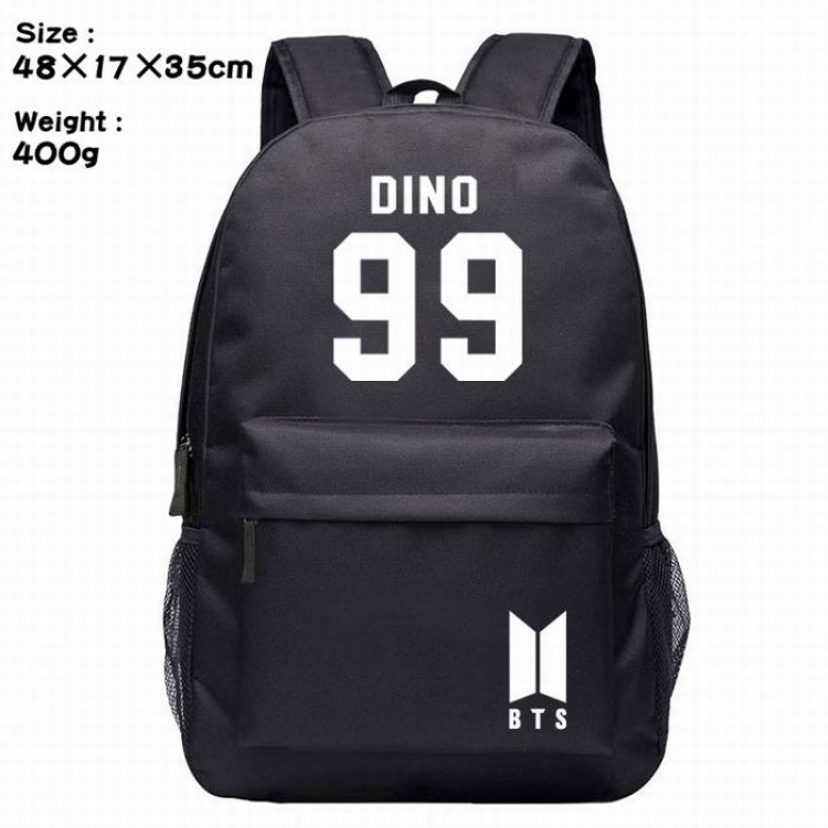 BTS-17 Silk screen polyester canvas backpack bag