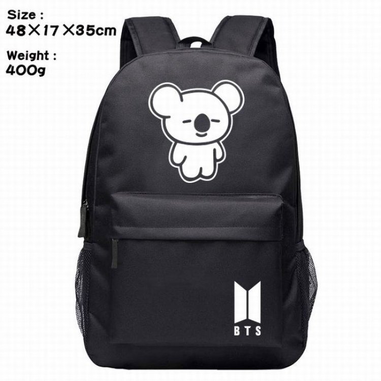 BTS-Koala Silk screen polyester canvas backpack bag