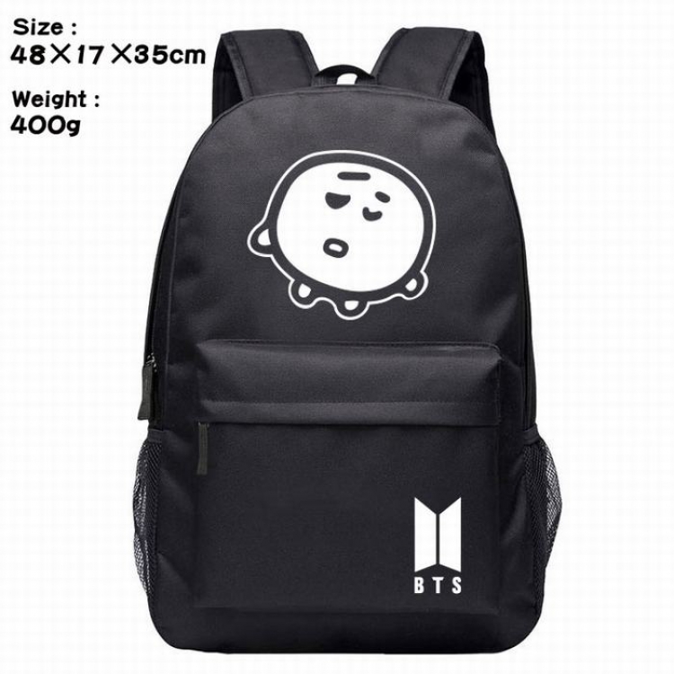 BTS-Biscuits Silk screen polyester canvas backpack bag