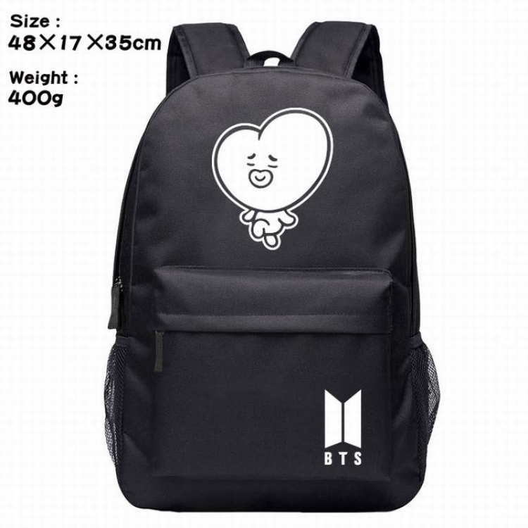 BTS-Love Silk screen polyester canvas backpack bag